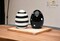 Ceramic Striped and Dotted Black and White Easter Eggs Salt and Pepper Shakers, Gift for Her, Gift for Mom, Kitchen Décor, Spring Décor